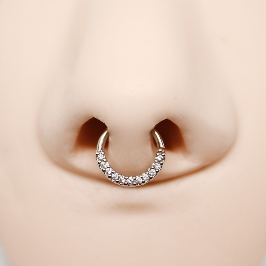 Piercing em Ouro 18k para Septo com zircônias