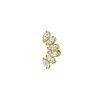 Piercing vertical ouro com zircônias marquise cristal brilhante