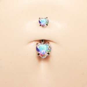 Piercing Umbigo Strass Boreal Aço - Eu Curto Acessórios