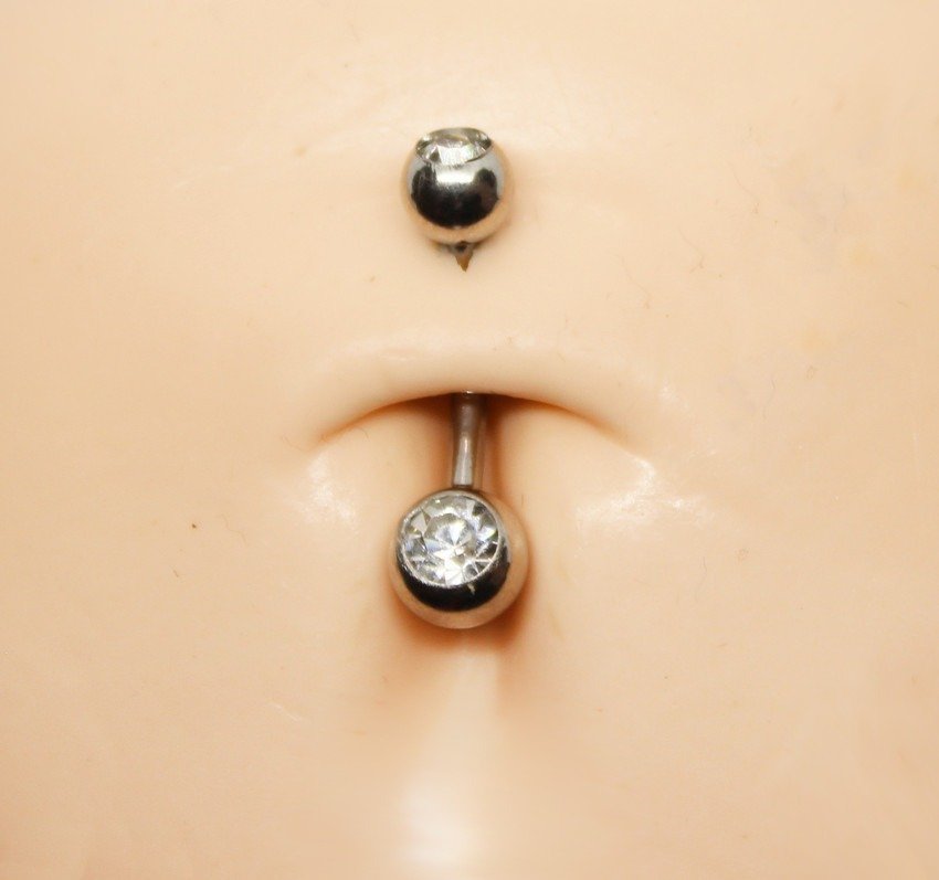 Piercing Umbigo Strass Boreal Aço - Eu Curto Acessórios