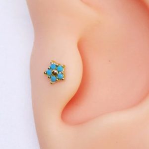 Piercing Umbigo Strass Boreal Aço - Eu Curto Acessórios