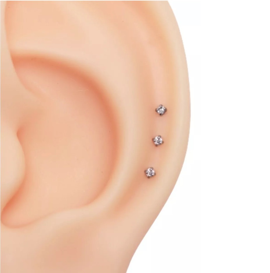 Piercing Orelha/Cartilagem Tragus, Hélix Labret Aço Cirúrgico - Loja de  Piercings