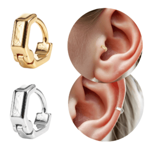 Piercing Mini Argola Sextavada 4,5mm Trágus Australiano Hélix (perfuração bem na ponta)