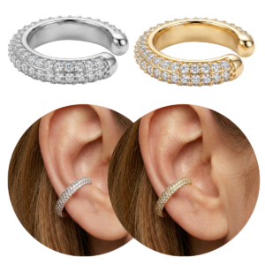 Piercing Fake de Pressão Conch com Zircônias Pavê